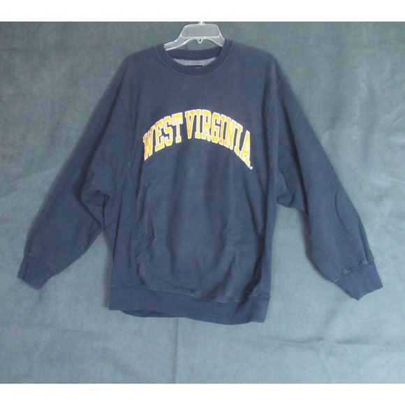 Steve & Barrys Sweatshirt Mens Size Large Blue Fleece West Virginia Logo School - Picture 1 of 7